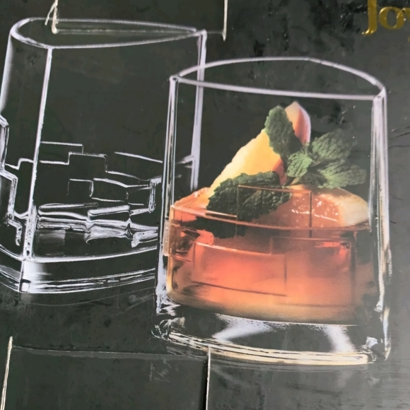 JoyJolt Revere Drinking Glass, 13 Oz Set of 2 Double Old Fashioned Glasses New - Picture 5 of 6